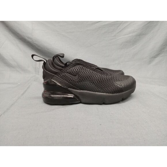 Nike Air Max 270 (PS) Sneakers Mesh Triple Black Size 1.5Y BRAND NEW NO BOX! - Picture 9 of 10
